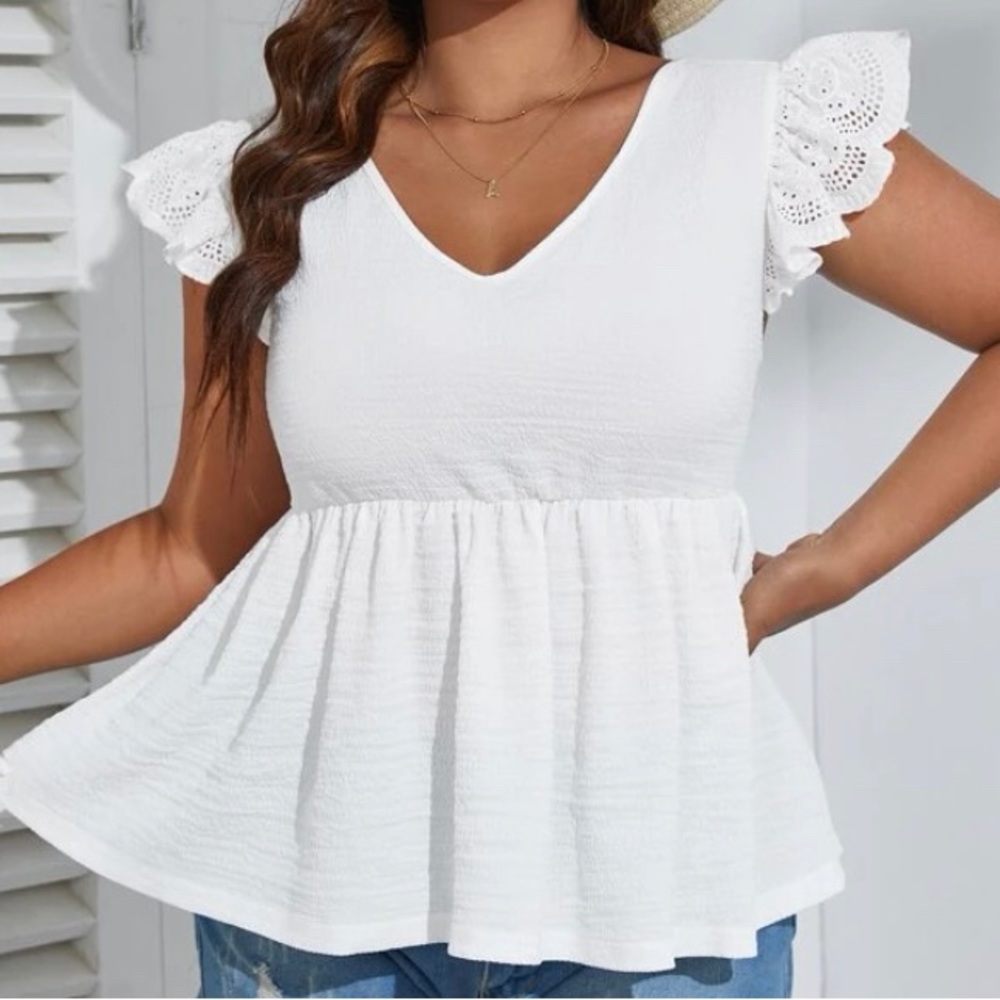 White Linen Top